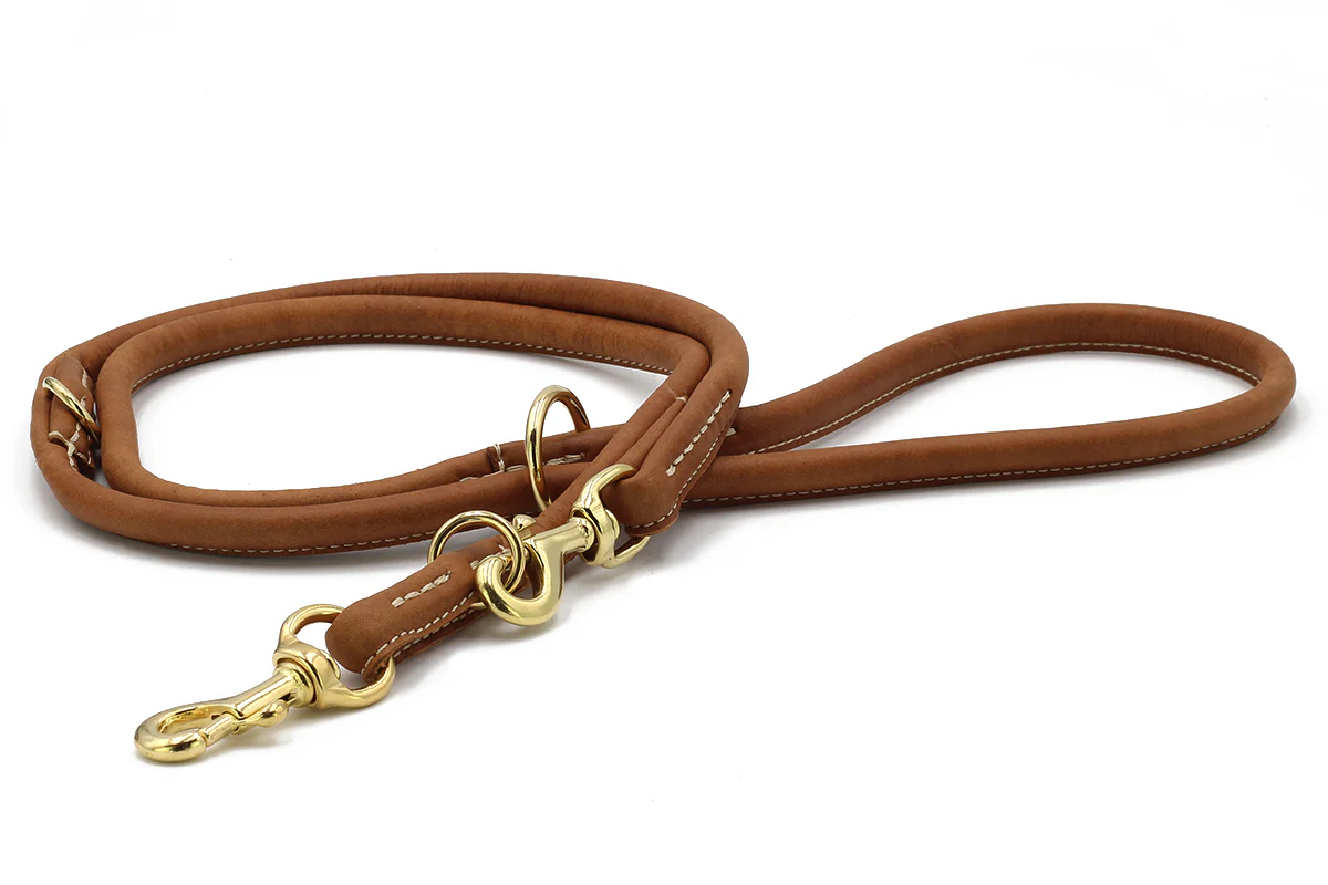Lederleine Rundgenäht 3m Gold - Image 3