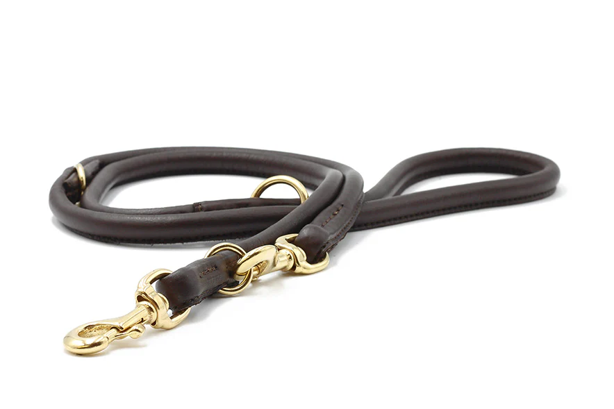 Lederleine Rundgenäht 3m Gold - Image 6